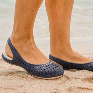 Navy Blue Sling Back Women's Blue Shoes